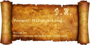 Venesz Mirandolina névjegykártya